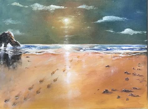 Footprints in the sand. - Jen.Pen - Paintings & Prints, Landscapes ...