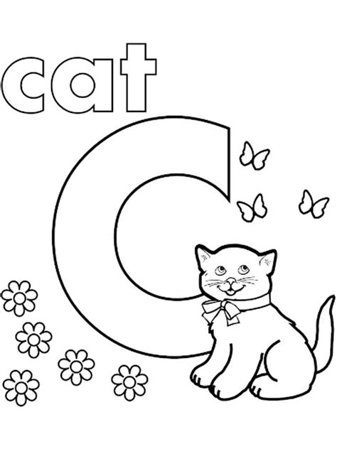Letter C coloring pages