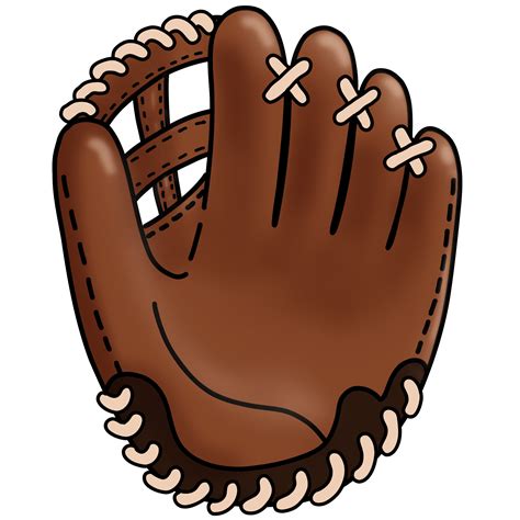 Baseball leather glove, black outline 27971295 PNG