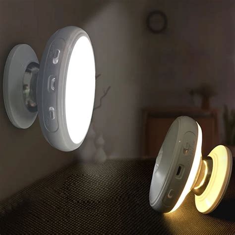 360 Degree Rotatable Motion Sensor Security Indoor Night Light LED Bulb Wall Lamp Toilet ...