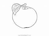 Apples 1 Coloring Page For Kids  Free Apple Printable Pages sketch template