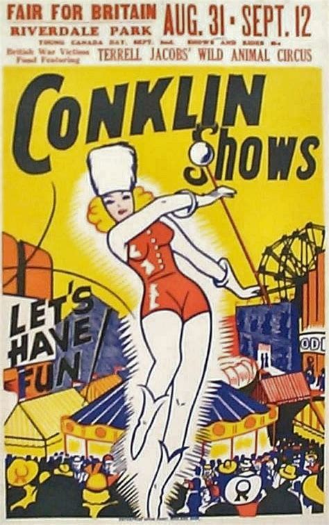 1942 Conklin Show Poster | Memorial program, Sports advertising