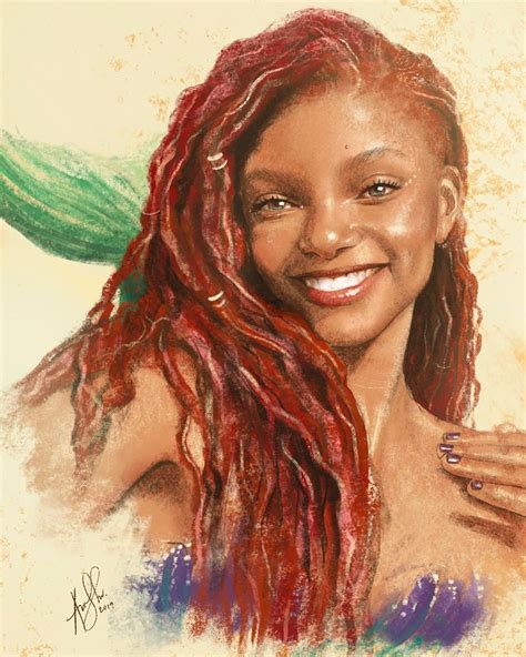 Here's A Bunch Of Fan Art By Artists Who Can't Wait To See Halle Bailey As Ariel In "The Little ...