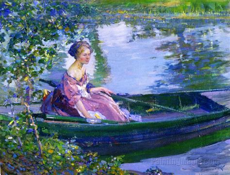 Boating, Giverny - Richard Edward Miller Paintings