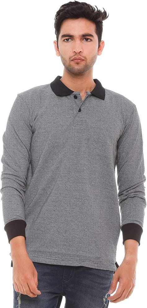 Buy EASY 2 WEAR ® Mens Collar T-Shirt Full Sleeve (Size S to 5XL) (Plus Sizes) at Amazon.in