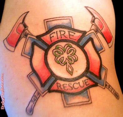 Firefighter Maltese Cross Tattoos