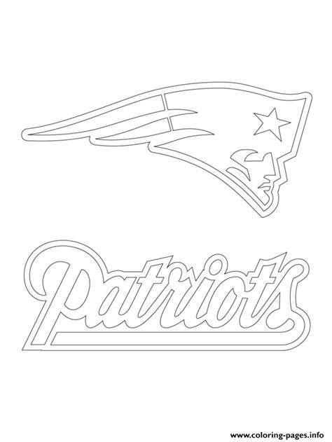 New England Patriots Logo Football Sport Coloring page Printable