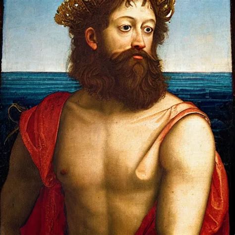 a renaissance style portrait painting of Poseidon | Stable Diffusion