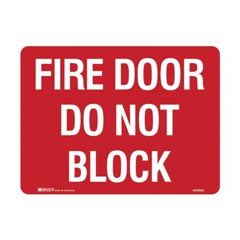 Fire Equipment Sign - Fire Door Do Not Block