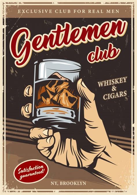 Download Vintage Gentlemen Club Advertising Template for free in 2020 | Retro poster, Retro ...