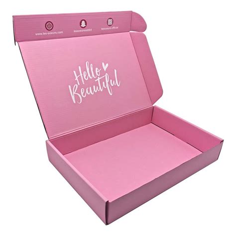 Custom Corrugated Packaging Box / Matt Pink Shipping Subscription Box