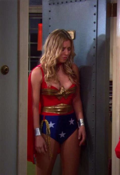 Kaley Cuoco looking great in a Wonder Woman costume as Penny on The Big Bang Theory Kayley Cuoco ...