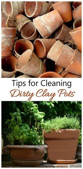 These tips for cleaning clay pots will get your planters ready for use next spring. # ...