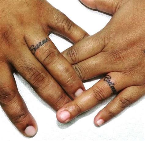 Ring Finger Name Tattoos