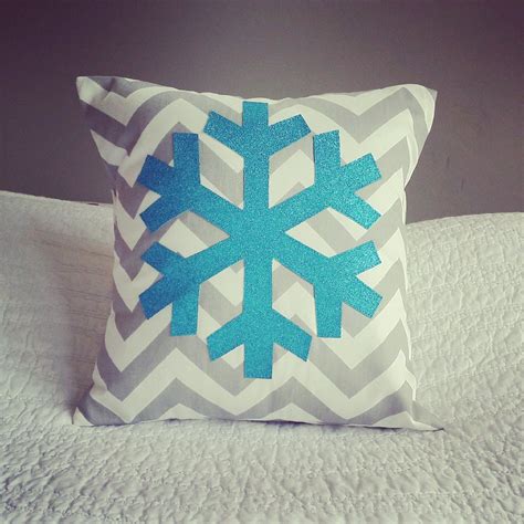 Snowflake Sparkle Pillow Cover Frozen Inspired | Etsy