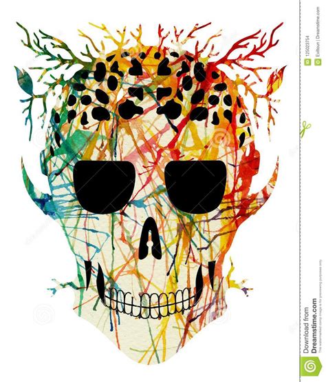 Art Abstractl Skull. stock illustration. Illustration of abstractl - 125023754