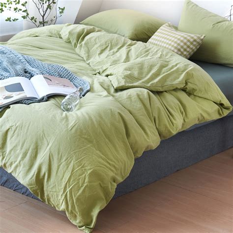 Avocado Green Bedding Sets 4 Pcs Bright Green Duvet - Etsy