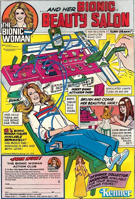 space1970: SIX MILLION DOLLAR MAN/BIONIC WOMAN Comic Book Toy Ads