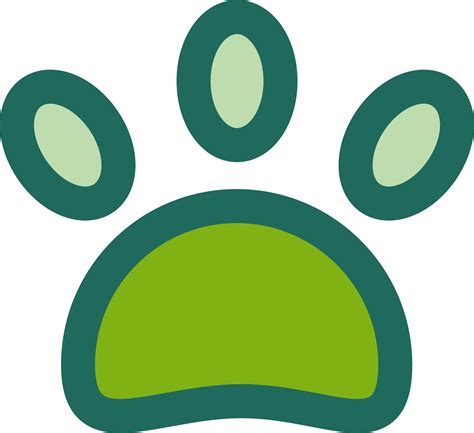 green dog paw icon 34761052 PNG