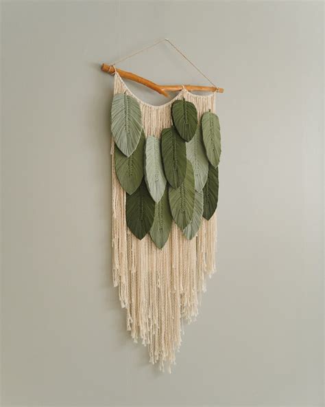 Leaves Wall Art Decor, Leaves Wall Hanging, Green Abstract Art ...