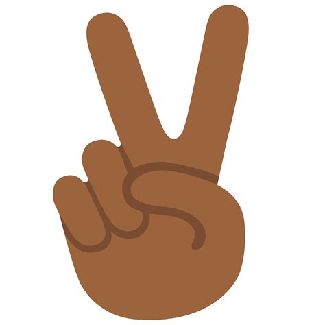 hand with two fingers up over white background, vector - Clip Art Library