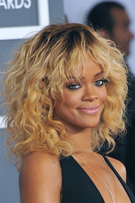 Rihanna Blonde Curly Hair