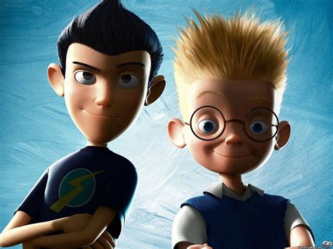 Download Meet The Robinsons Smiling Lewis And Wilbur Wallpaper | Wallpapers.com