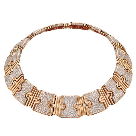 Magnificent Inspirations gold and pavé diamond necklace | Bulgari | The ...