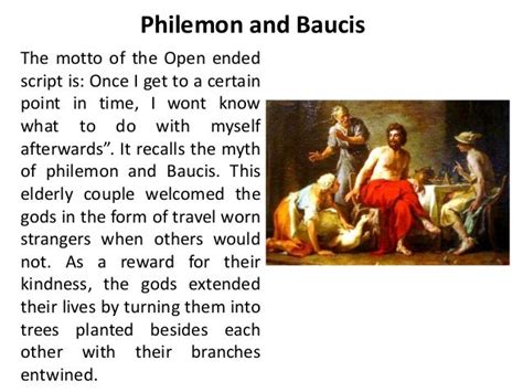 Philemon and baucis open ended script - Transactional Analysis