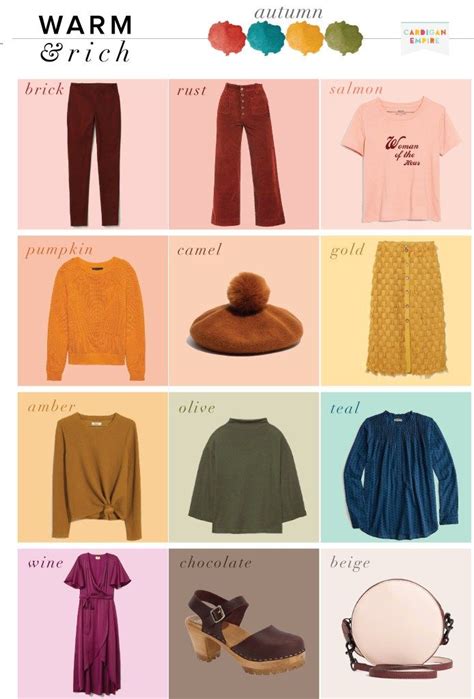 What to Wear – Autumn Capsule Wardrobe – Seasonal Color Analysis | Fall capsule wardrobe, Autumn ...