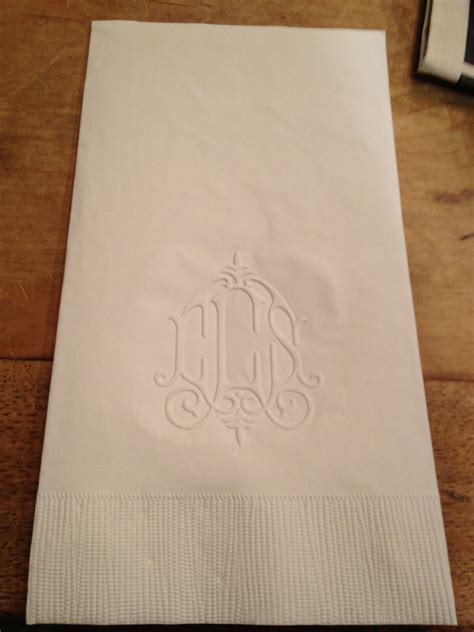 Luncheon Monogrammed Paper Napkin | Embroidery monogram, Entertaining ...