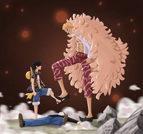 Luffy vs Doflamingo by claudiadragneel on DeviantArt