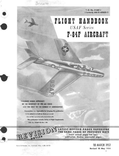 REPUBLIC F-84F THUNDERSTREAK - Flight Manuals