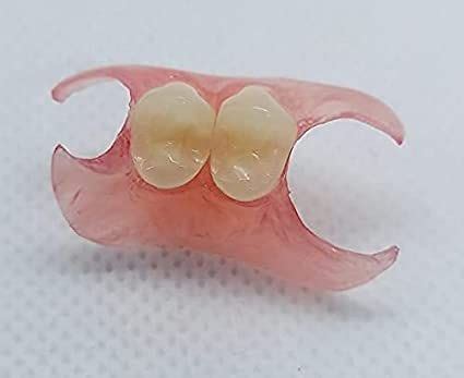 Nesbit Flexible Partial Denture (Light-Medium Gum Upper Arch, 2 Teeth - Hollywood White ...