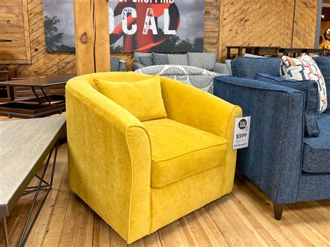 Vibrant Modern Swivel Chair in Canary Yellow - The Stock Room