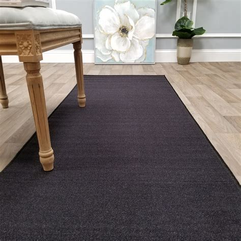 Home, Furniture & DIY Rug & Carpet Runners Black Heavy Duty Non-Slip Rubber Backed Hall Runners ...