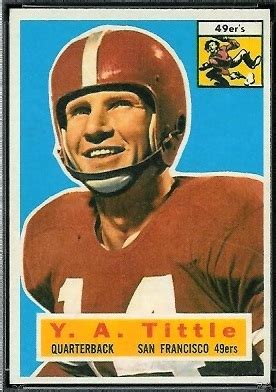 1956 Topps Football Card #86: Y.A. Tittle