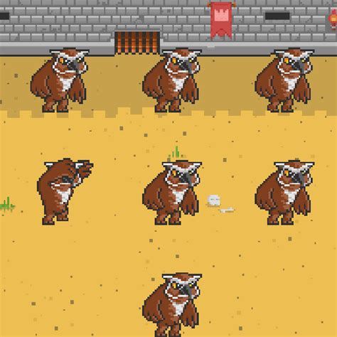 2D Pixel Art Owlbear Sprites by Elthen's Pixel Art Shop