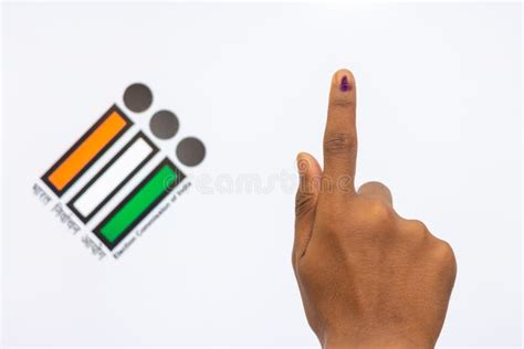 VOTE for INDIA, Female Indian Voter Hand with Voting Sign or Ink ...