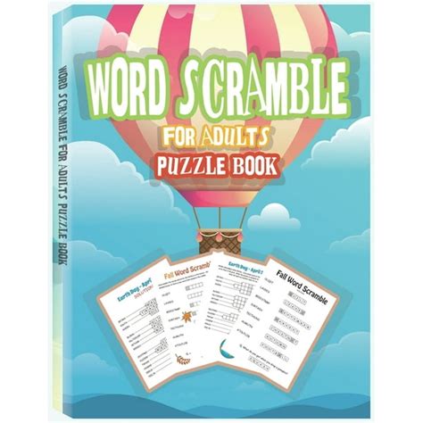 Word Scramble Puzzle Book for Adults: Large Print Word Puzzles for ...