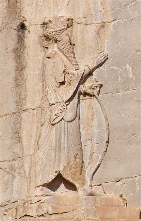 Xerxes I on the tomb at the historical site of Naqsh-e Rustam, Persepolis, Iran. | Xerxes i ...