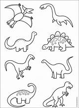 Easy How To Draw Simple Dinosaurs Tutorial And Dinosaur Coloring Page  sketch template