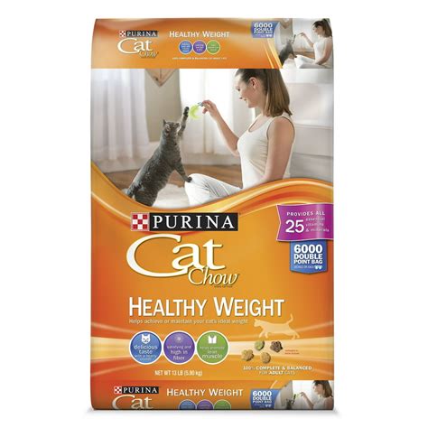 Purina Cat Chow Healthy Weight Adult Dry Cat Food, 13 lb. Bag - Walmart ...