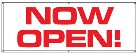 Buy our "NOW OPEN" banner from Signs World Wide