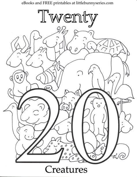 Number 20 Coloring Page PDF | Coloring pages, Numbers preschool, Free preschool printables