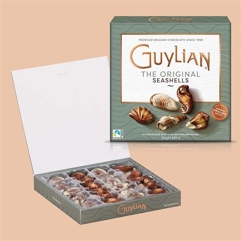 Guylian Original Premium Belgian Chocolate Sea Shells 250G ( 22 Chocolates with Hazelnut praline ...