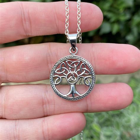 Celtic Tree of Life 925 Sterling Silver Pendant and free chain
