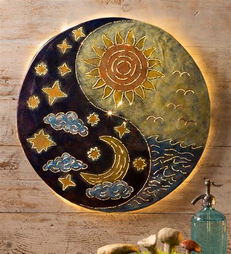 Sun and Moon Yin Yang Wall Art | Wind and Weather