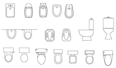 Toilet CAD Block Free Download Drawing - Cadbull