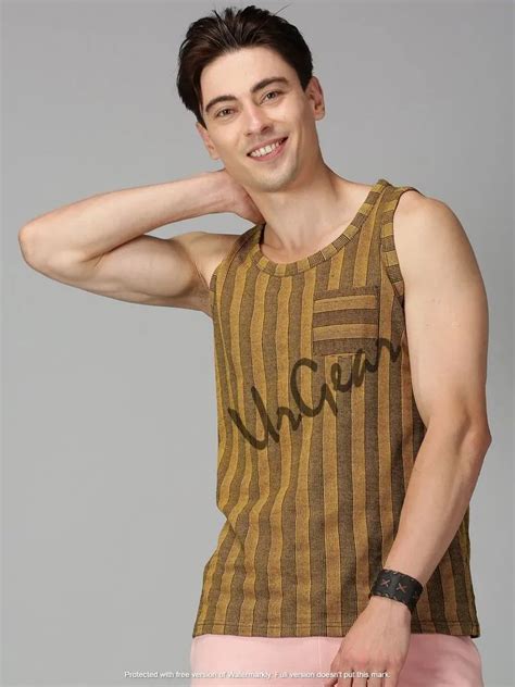 Yellow Sleeveless T Shirt For Mens, Size: S/M/L/XL/XXL, Neck Type: Round at Rs 189/piece in Tiruppur